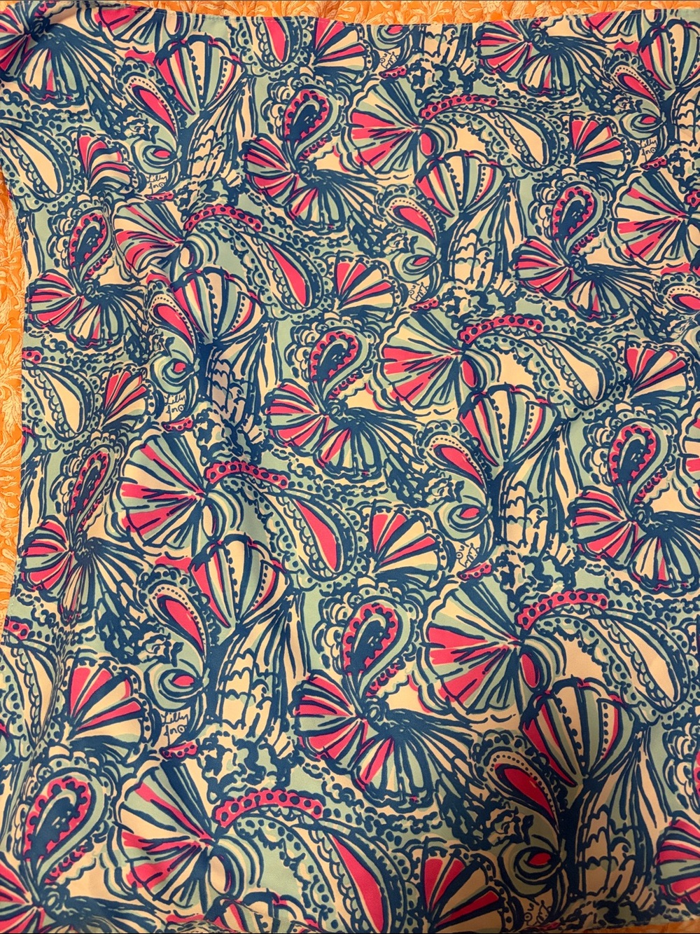 Lilly Pulitzer Scarf in Blues and Pink Floral Print